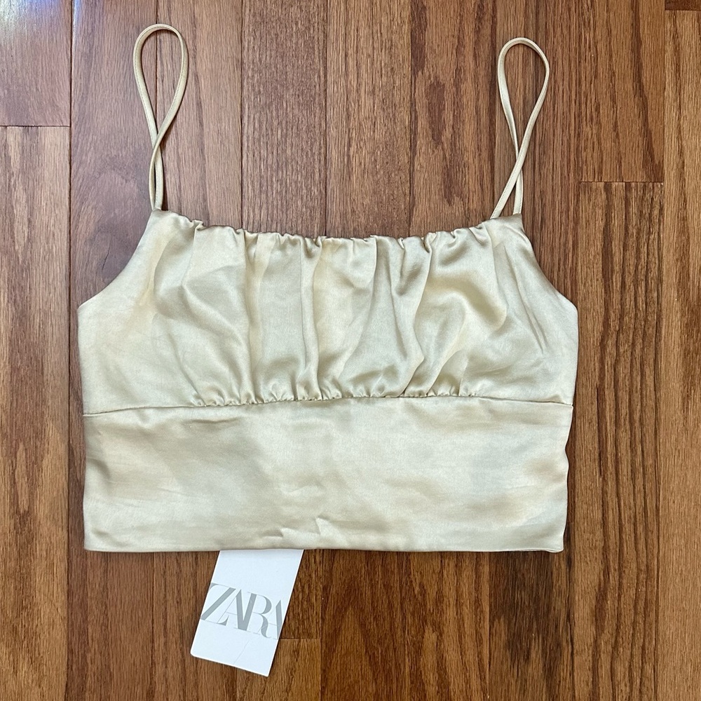 Zara ~ Satin Crop Top (NEVER WORN)